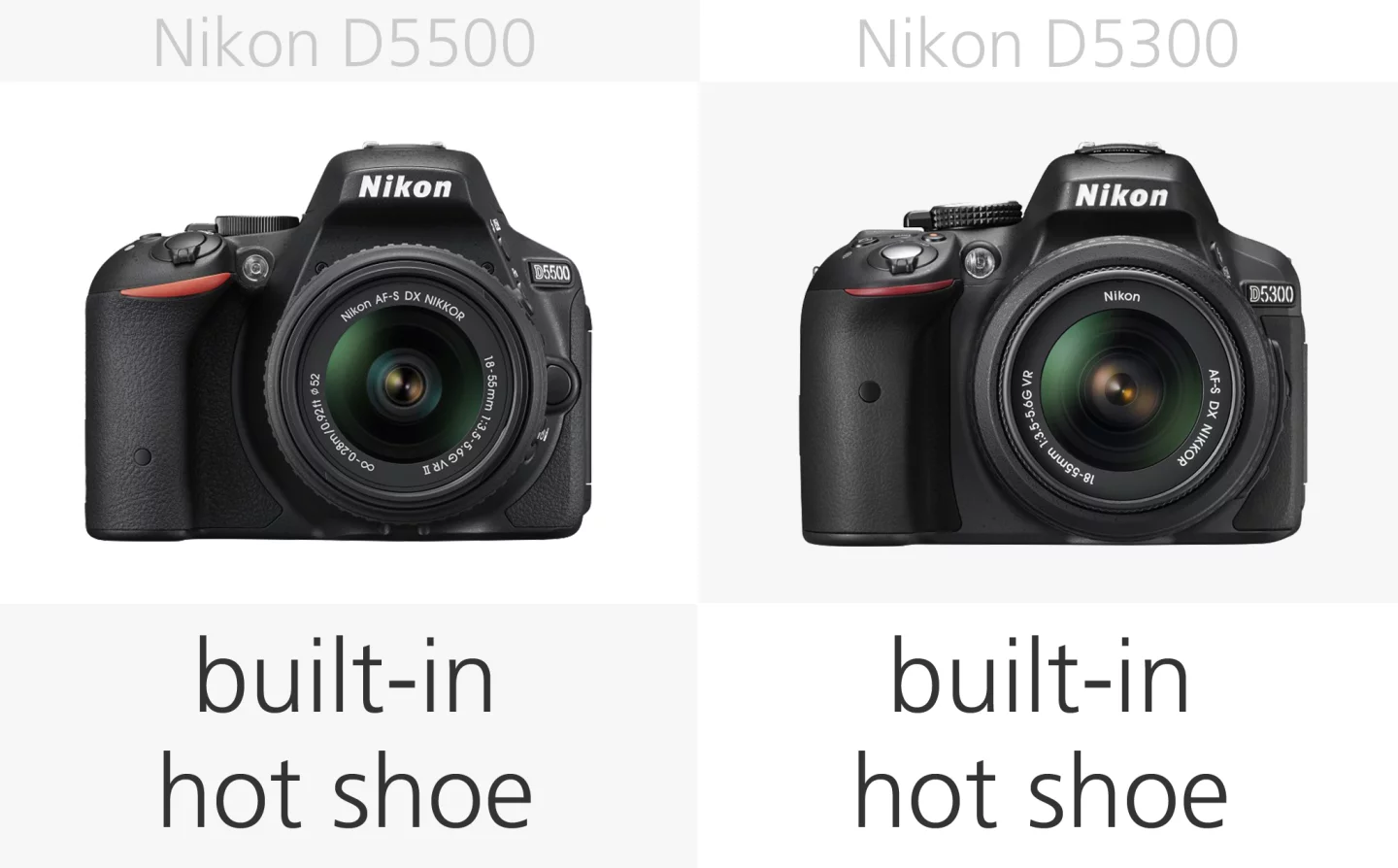 Nikon D5500 vs. Nikon D5300 flash comparison