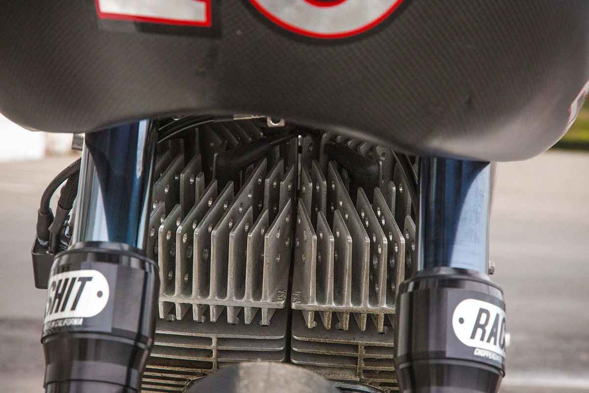 Meticulously drilled cylinder heads, a typical weight saving antic