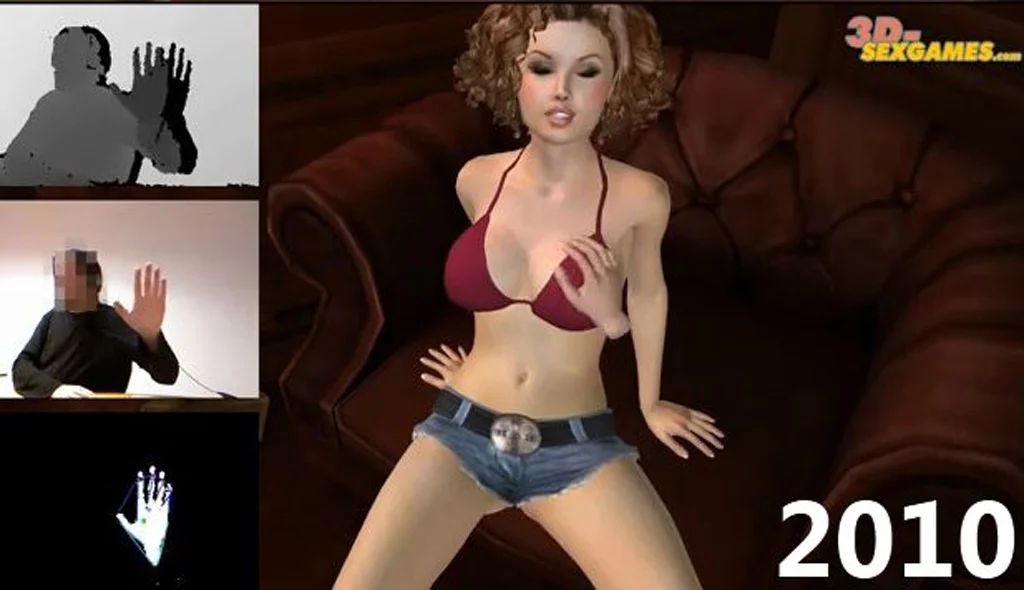 Thing gets down to business in a virtual sex game using the Kinect (Image: CrunchGear