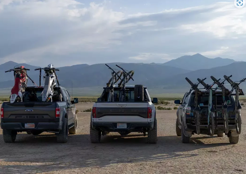This looks like three different racks, but it's an interchangeable modular system that lets you repurpose the same components