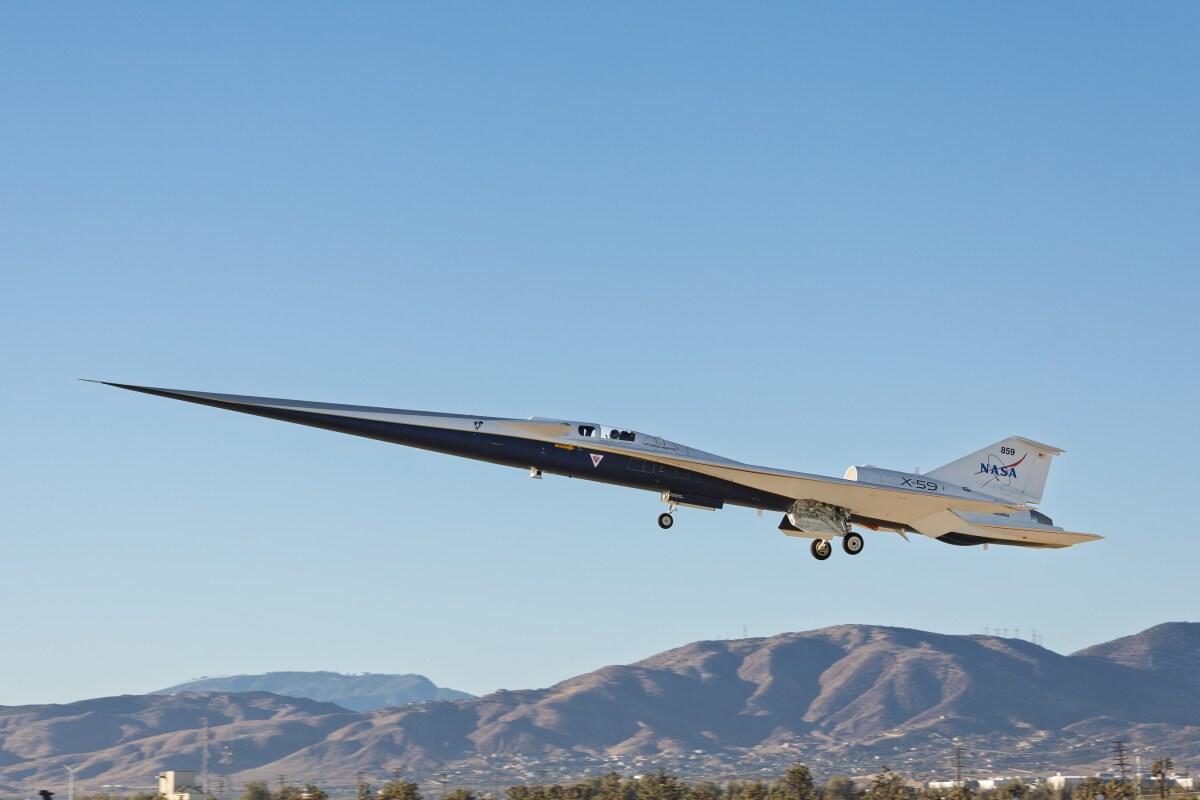 NASA’s X-59 quiet supersonic jet completes maiden flight
