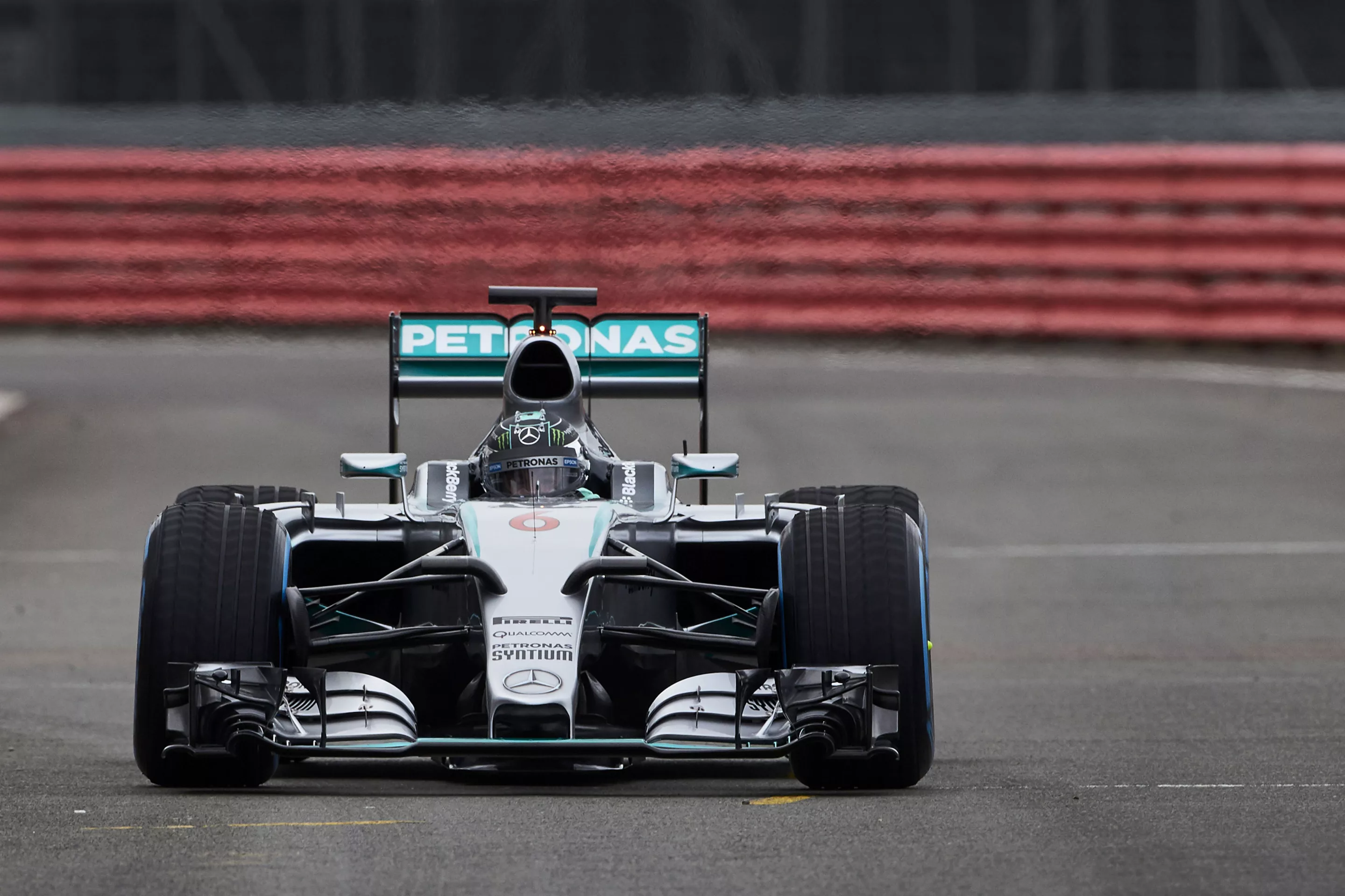 Nico Rosberg shakes down the latest Mercedes F1 challenger