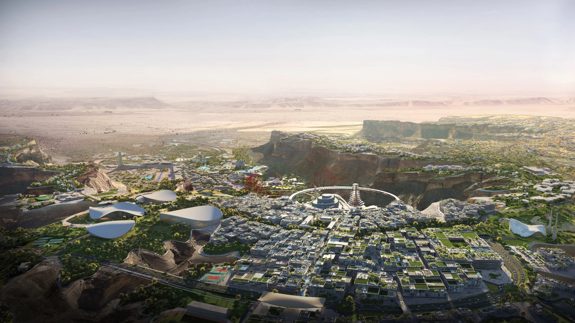 A render depicting Qiddiya's Resort Core