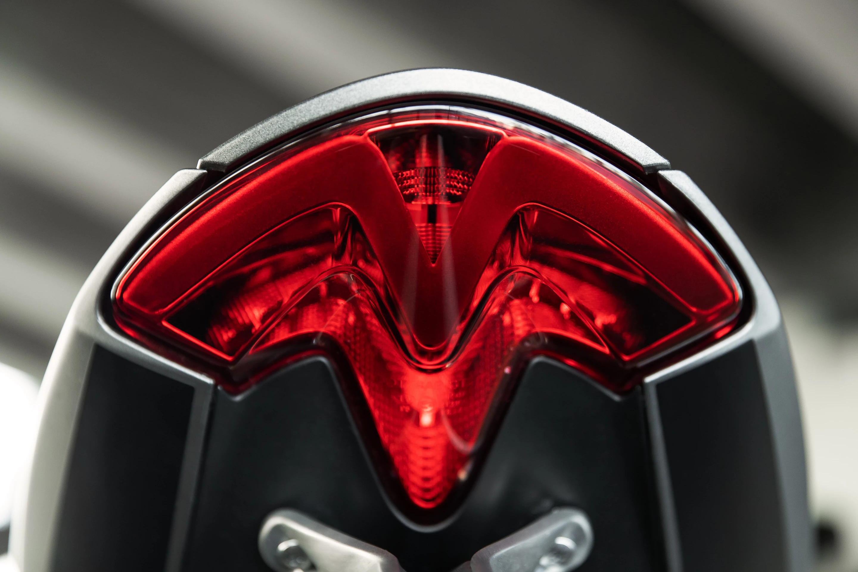 The tail light of the 2021 Triumph Speed Triple 1200 RS