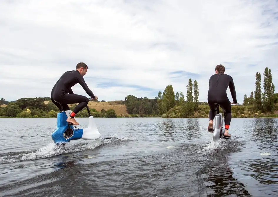 The Manta5 Hydrofoiler lets you pedal across water with the help of a 400-W motor