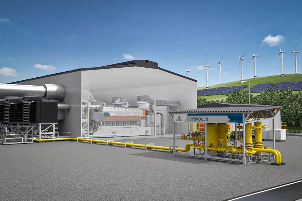 Wärtsilä 31H2 engine hydrogen powered power plant concept
