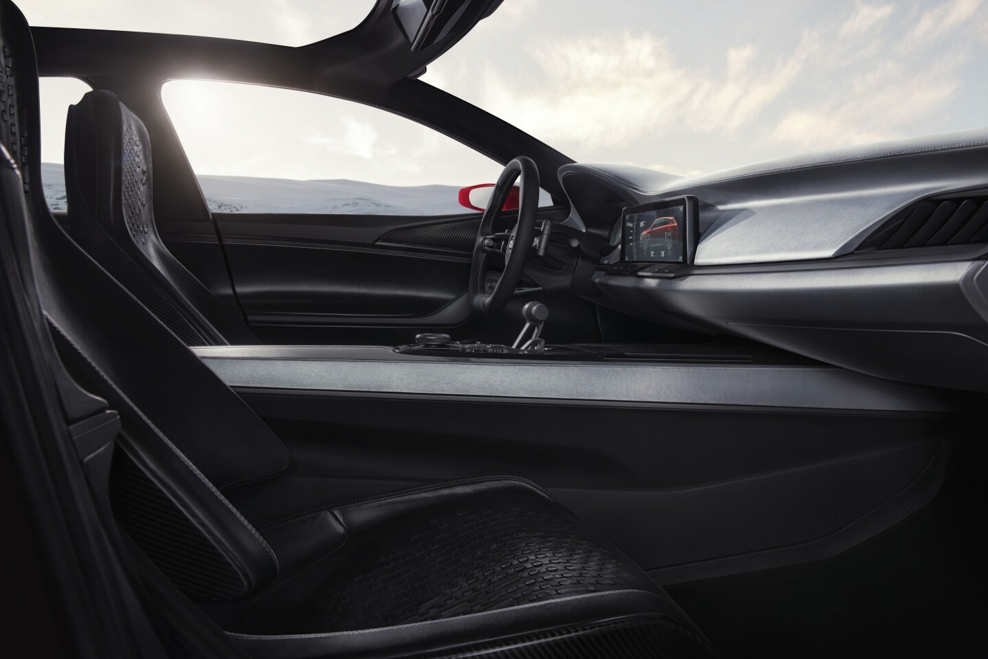 The Sportspace has a sporty interior with widescreen infotainment system