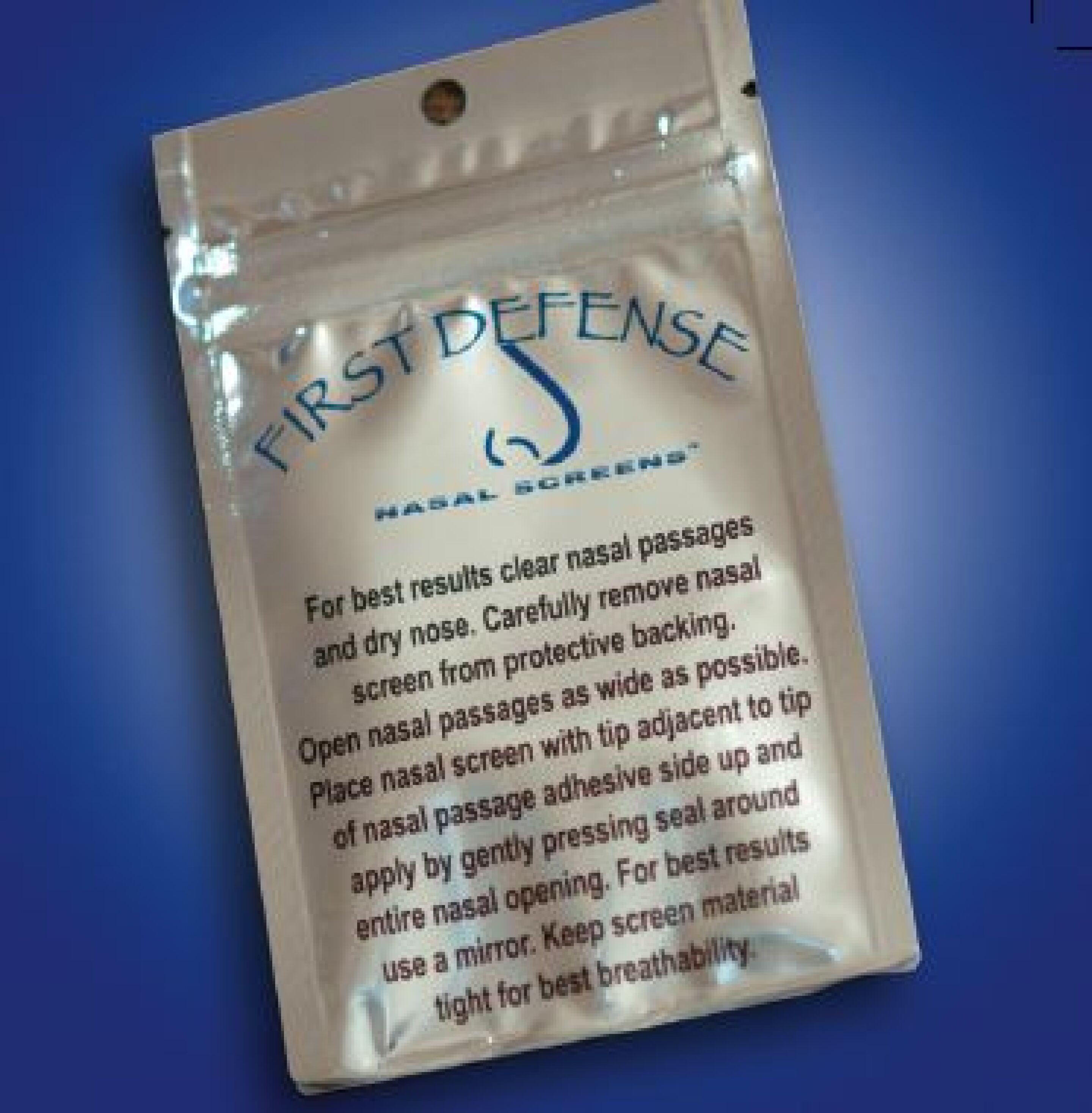 Nasal Screens help you keep your nose clean