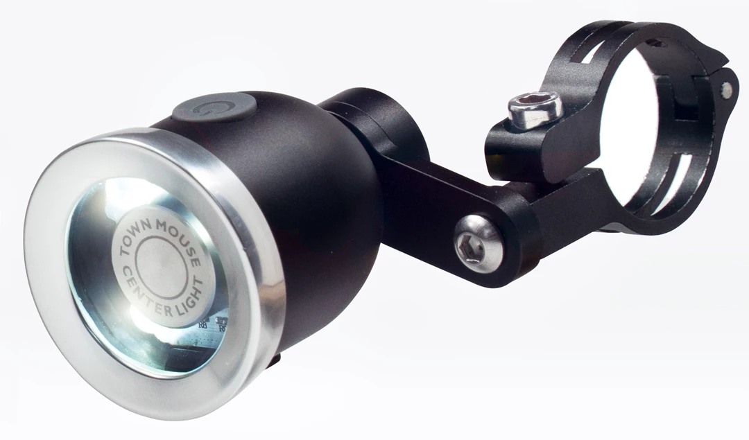 The Center Light's mount is compatible with 22.2 to 31.8-mm handlebars