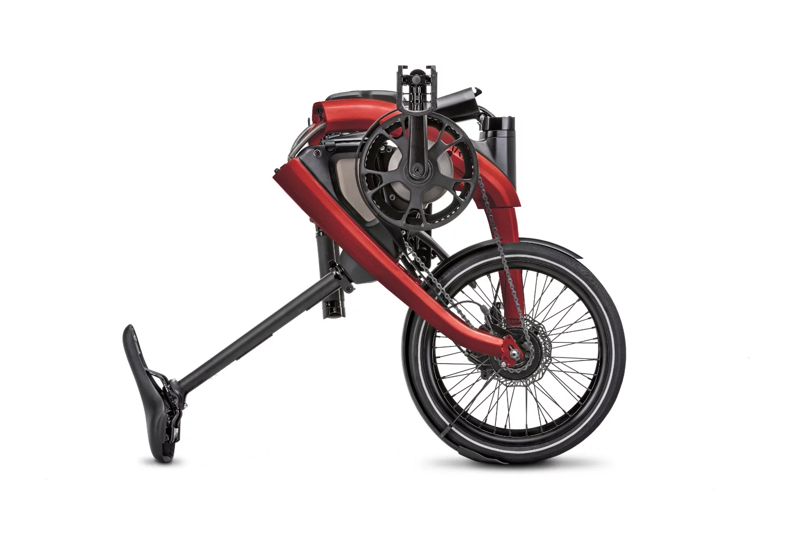 General Motors' folding Merge e-bike, in compact form