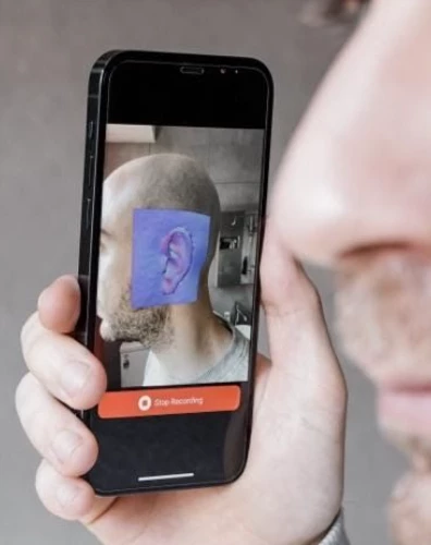 Data from the Hearables 3D scanning app were sent to an AI system in the cloud and converted to files for 3D printing