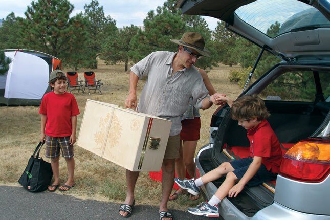 The Summit Traveler stores neatly in your car or truck and lets you carry all your kitchen essentials in one trip