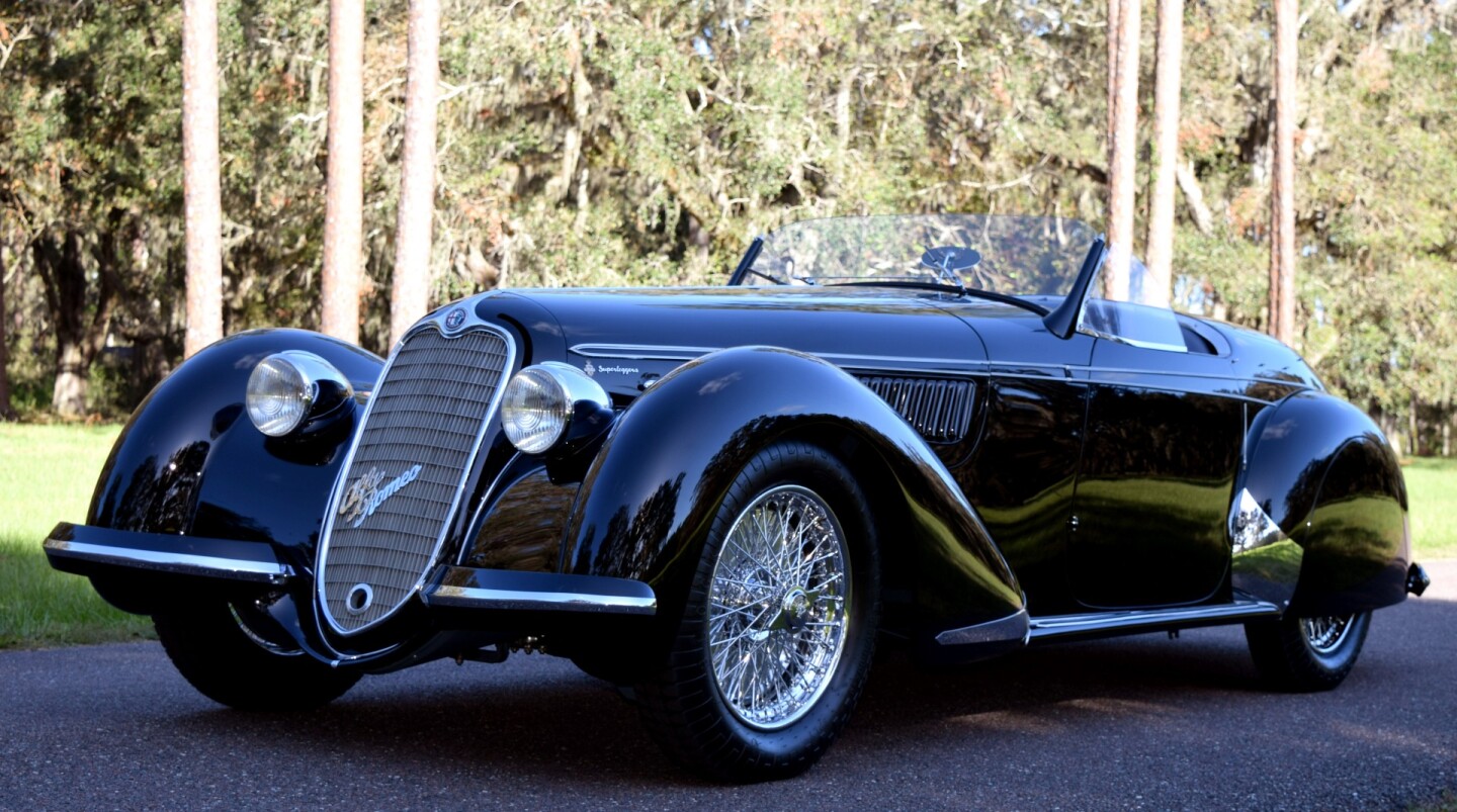 The winning 1939 Alfa Romeo 8C 2900B Spider by Touring from the 2017 Amelia Island Concours de Sport