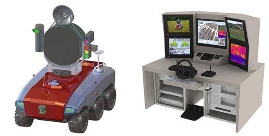 This CAD rendering from 2009 shows the early design of the UGV and its workstation (Photo: HelloDD)