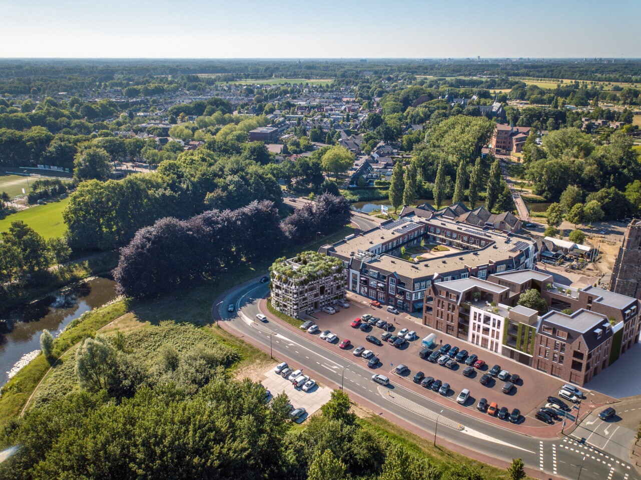Green Villa will be situated on a corner plot next to a river