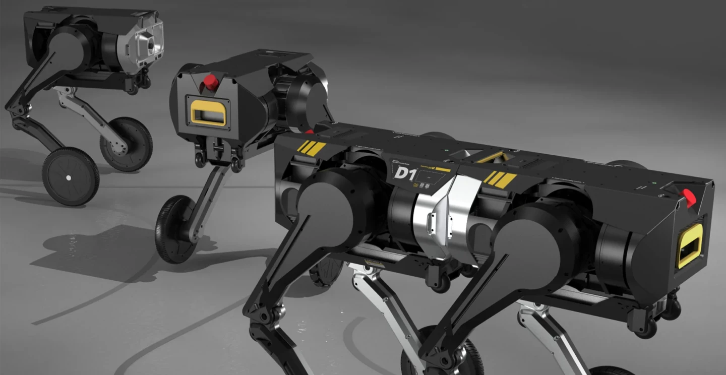 Encaixados para formar um quadrúpede, os dois bípedes têm um peso combinado de 48,6 kg (107,2 lb).