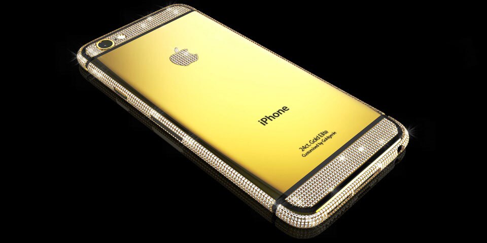 Goldgenie's iPhone 6 "brilliance elite," complete with Swarovski crystals