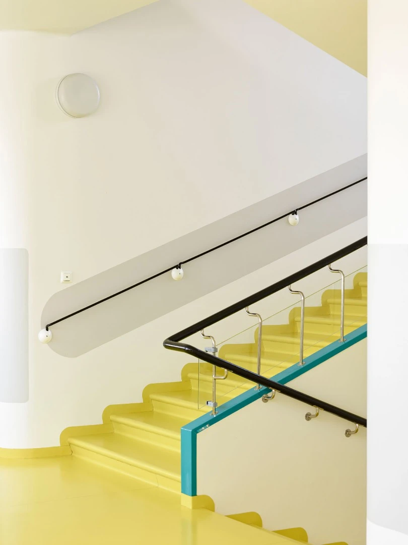 The main staircase of the sanatorium