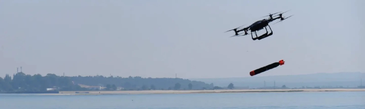 The T-600 launching its torpedo payload