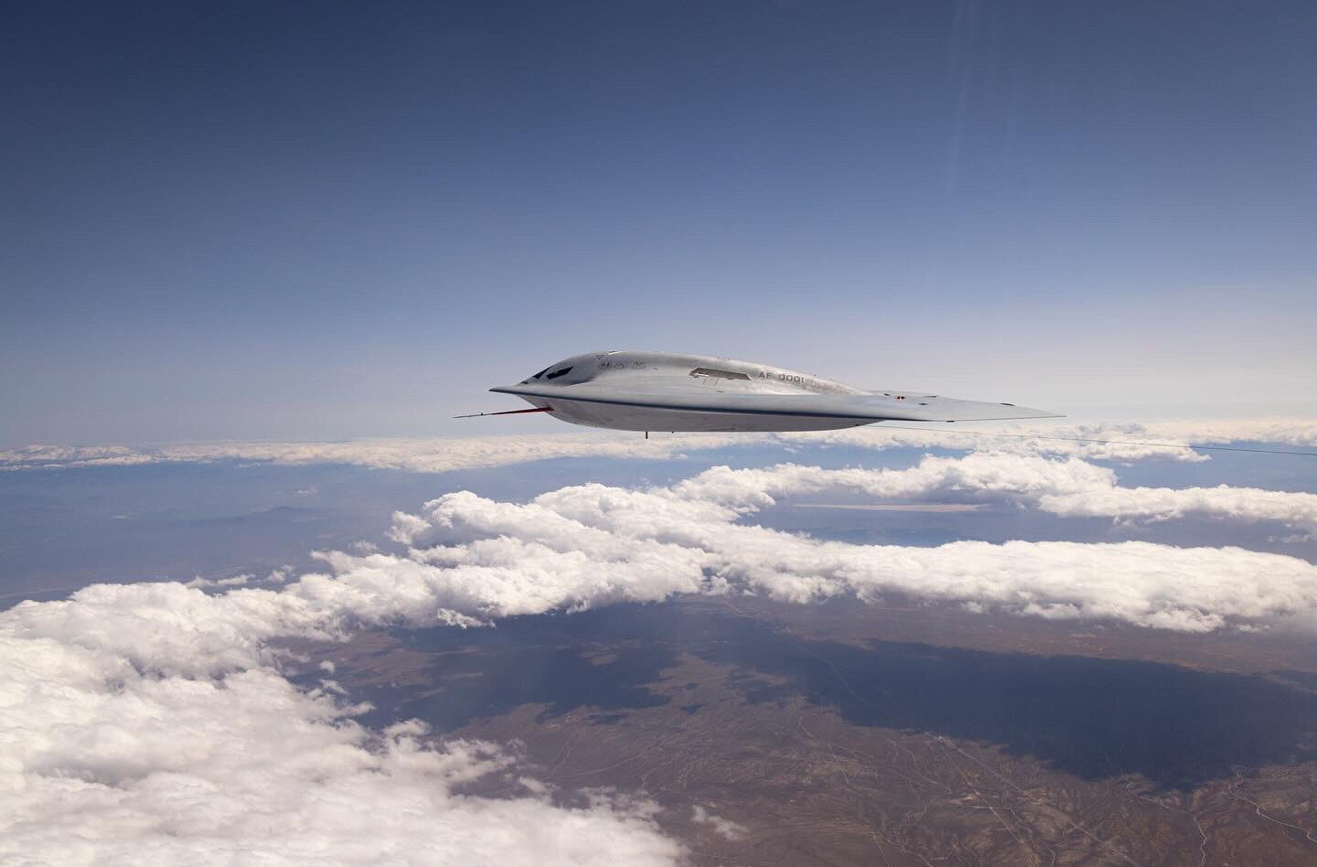 The B-21 Raider in flight