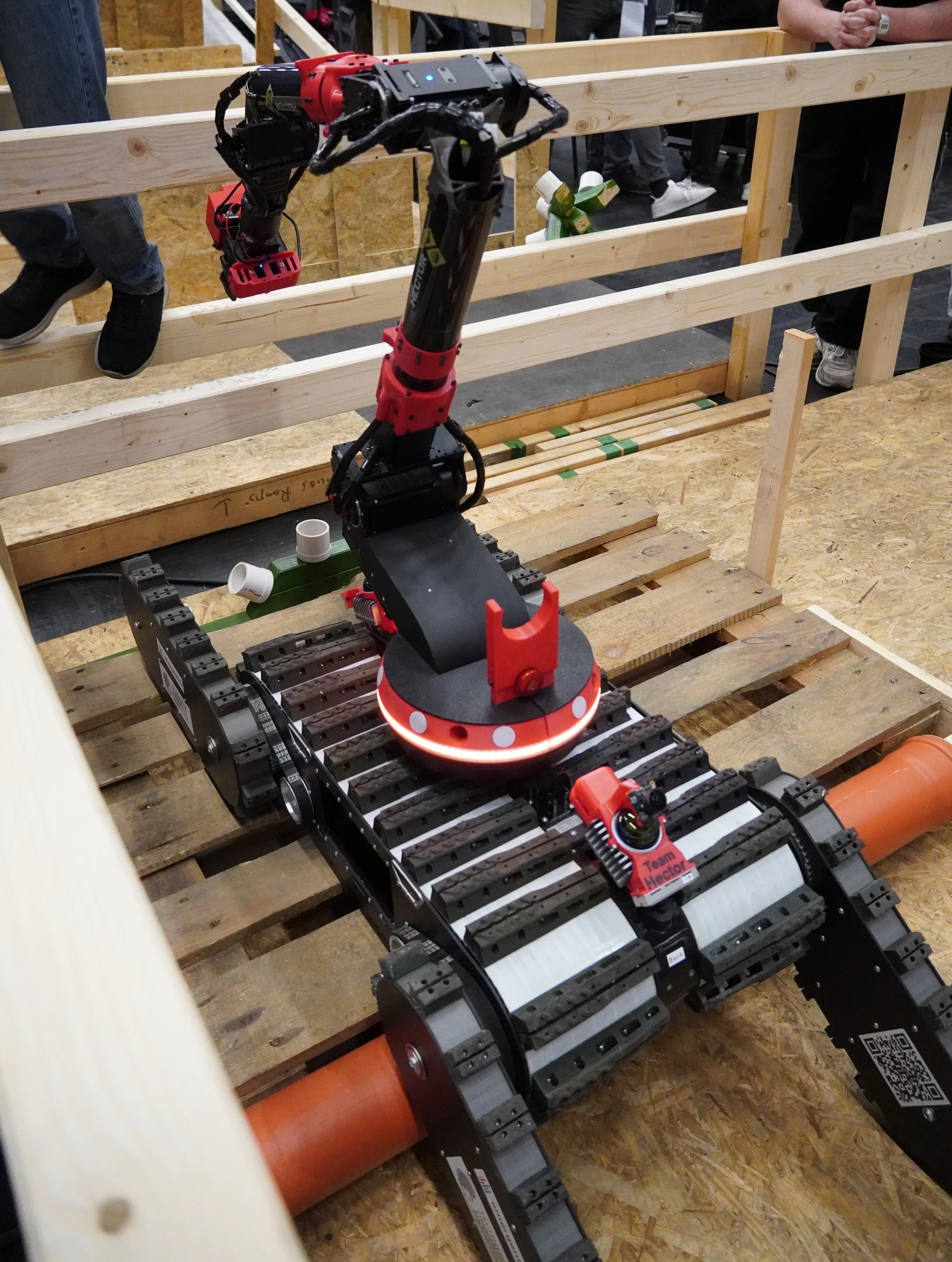 Athena can make its way up 16-inch-high steps