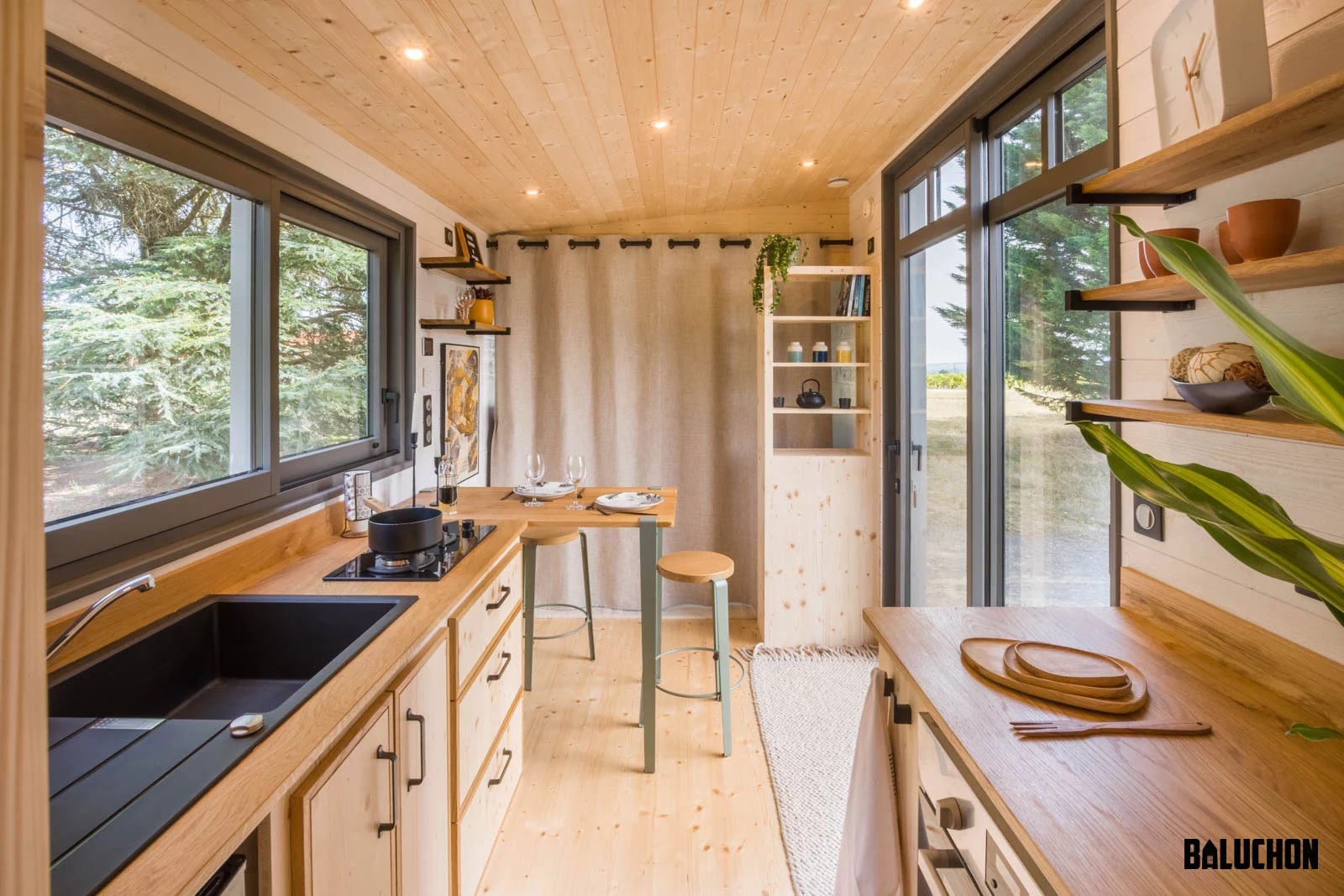 The Eucalyptus' living room/bedroom includes a blackout blind