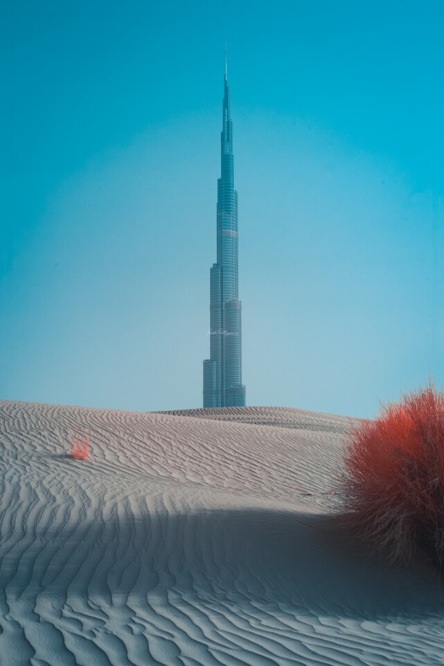 The Burj Khalifa from the desert