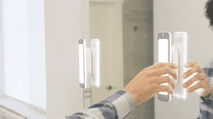 Lucere Lights stick to the base magnetically, so their height can be adjusted on the fly