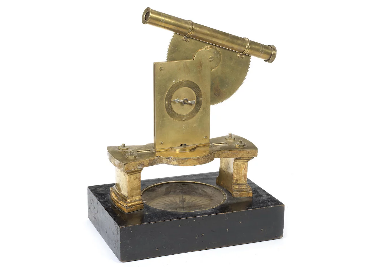A brass theodolite, European, early 17th century