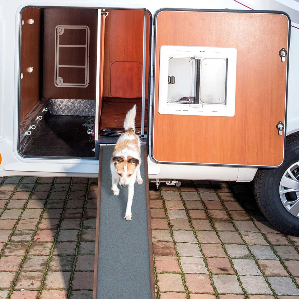 The dual-part rear cargo area includes the kennel and general storage behind a single door