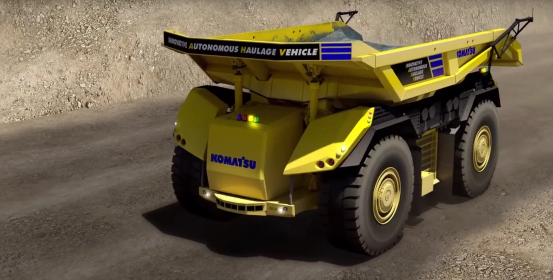 Komatsu's Innovative Autonomous Haulage Vehicle has no room for a driver