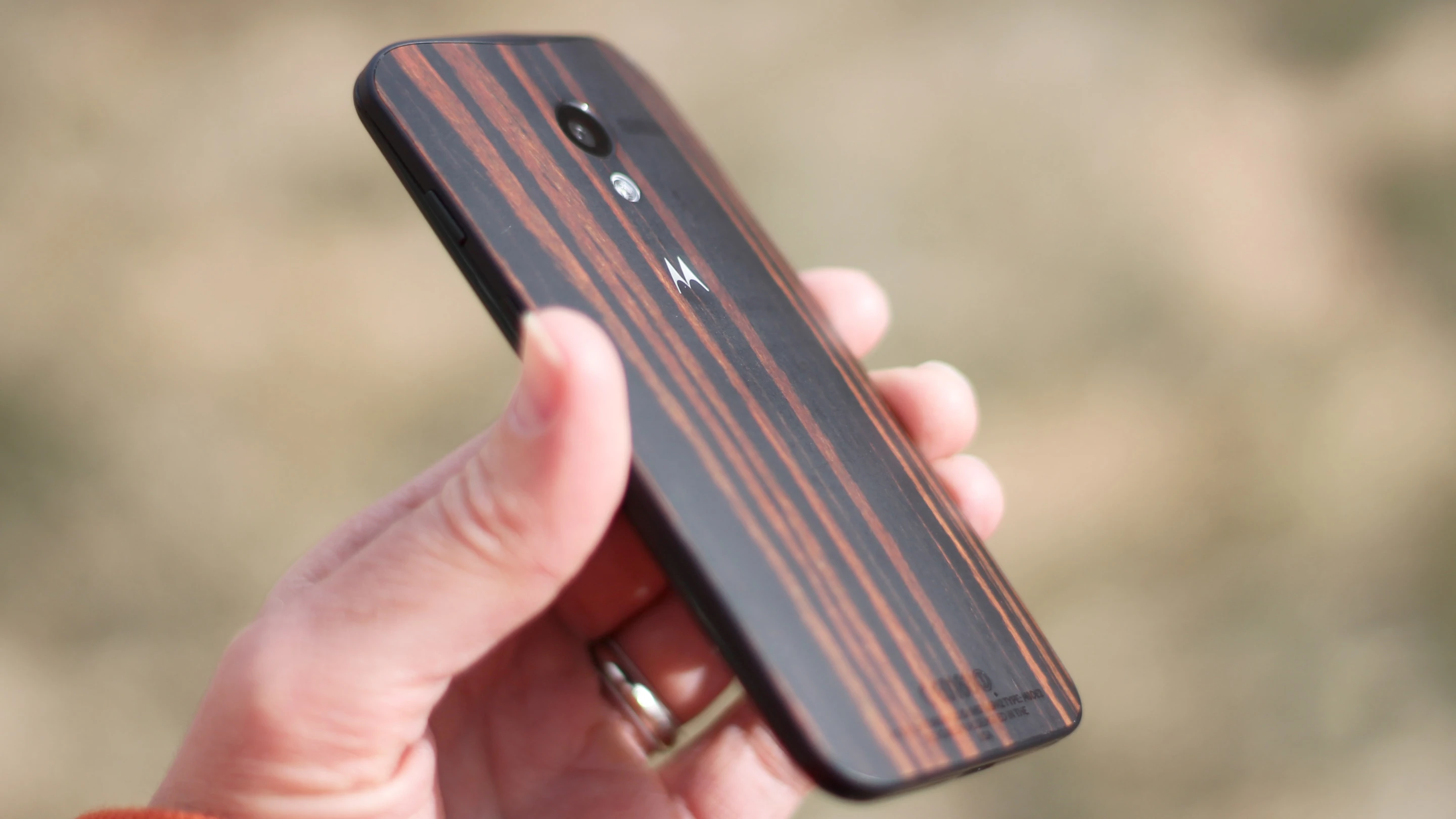 We're absolutely smitten with the Ebony wood backing