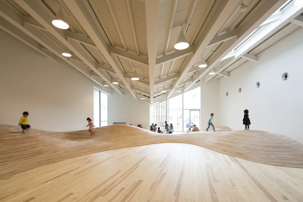 Inside the Towada City Plaza in Aomori, Japan. By Kengo Kuma & Associates