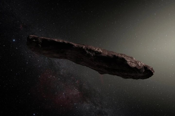Artist’s impression of ‘Oumuamua