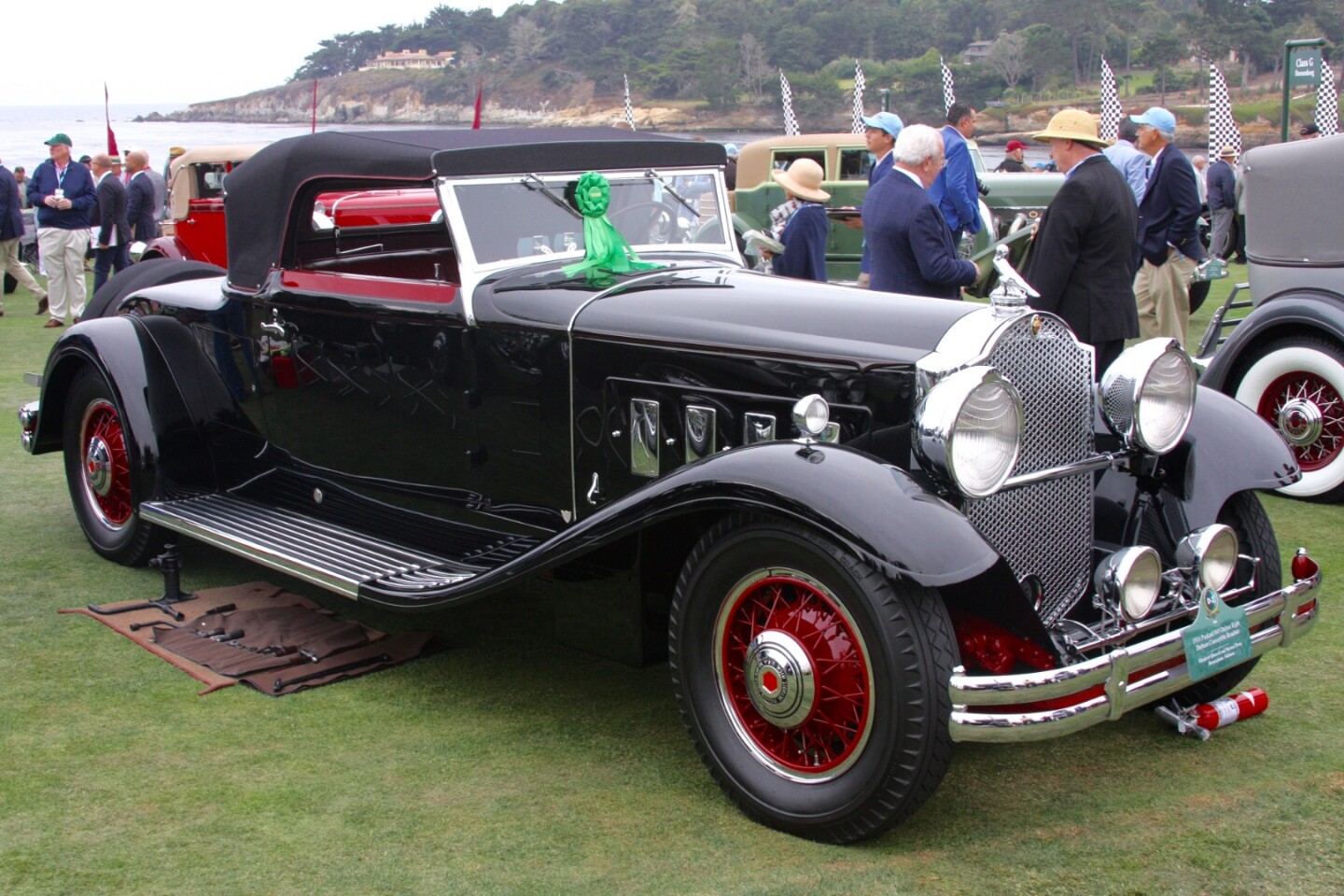 First in Class D (Packard) was this 1931 Packard 845 Deluxe Eight Derham Convertible Roadster, owned by Elizabeth Ghareeb and Michael Petty, Birmingham, Alabama