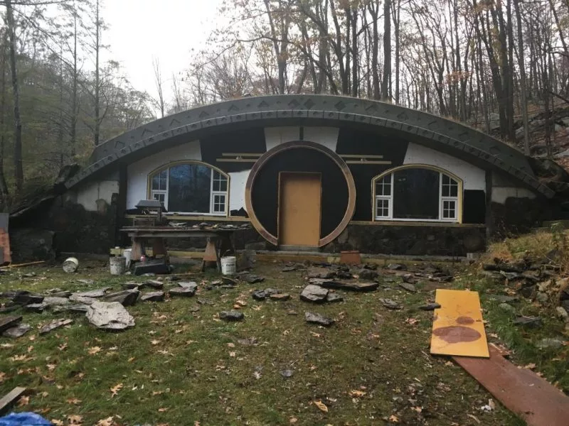 Hobbit Hollow was mostly built with help from Costigan's children, wife, and friends