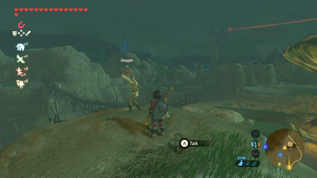Find Geggle to get the quest