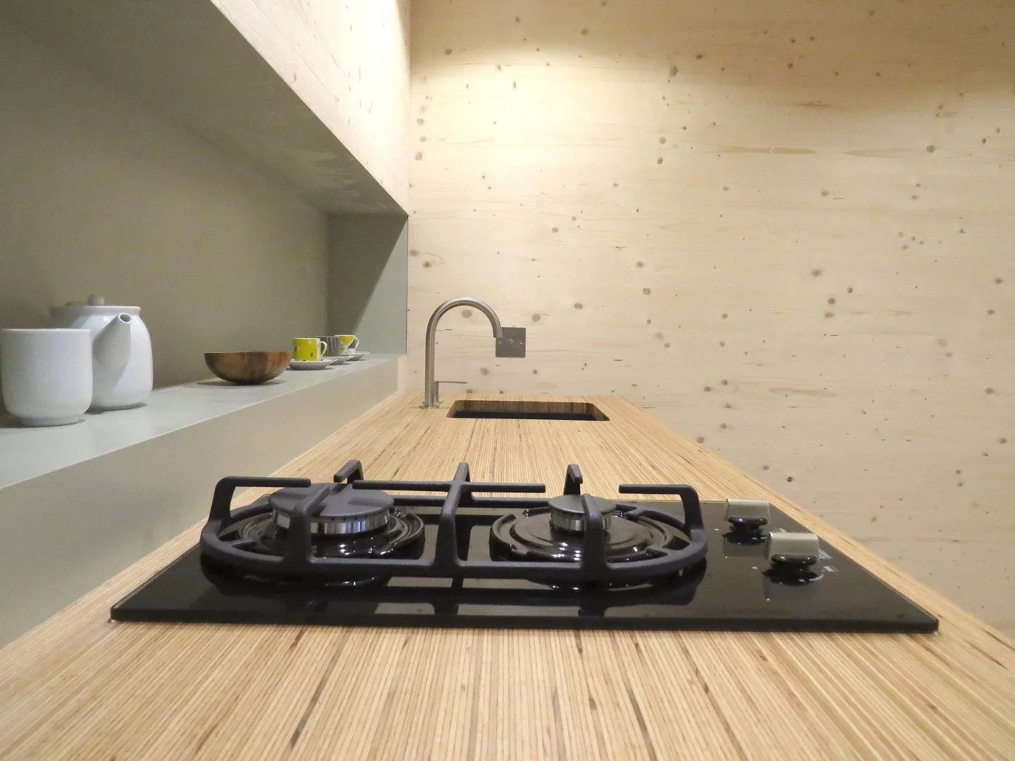 The standard Wave Eco Cabin can be fitted with a compact kitchen