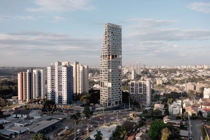 The AGE360 is a residential skyscraper with an extraordinary exoskeleton facade, and rises to a height of 124 m (406 ft)
