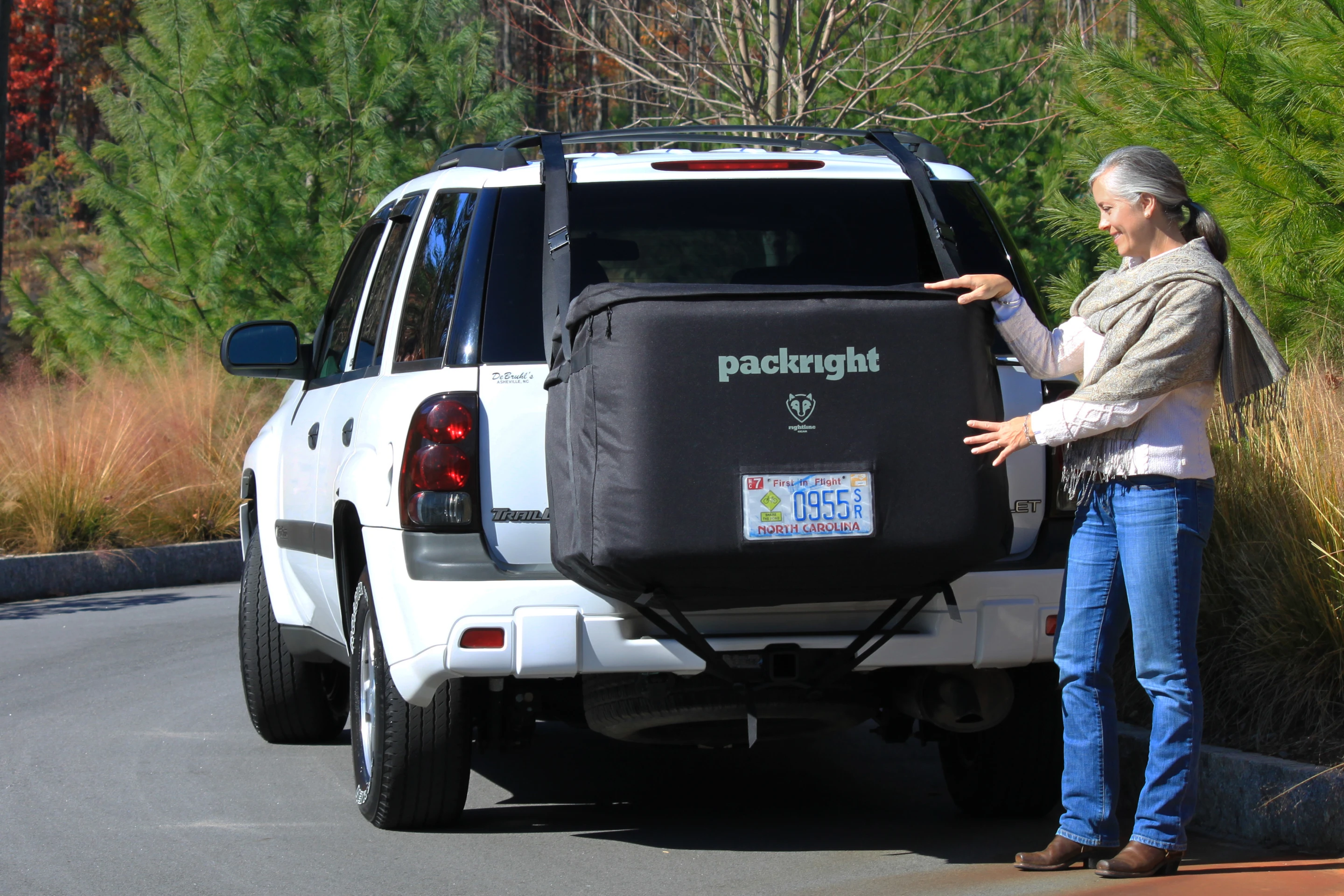 The Cargo Saddlebag is easier to access than a rooftop box or bag