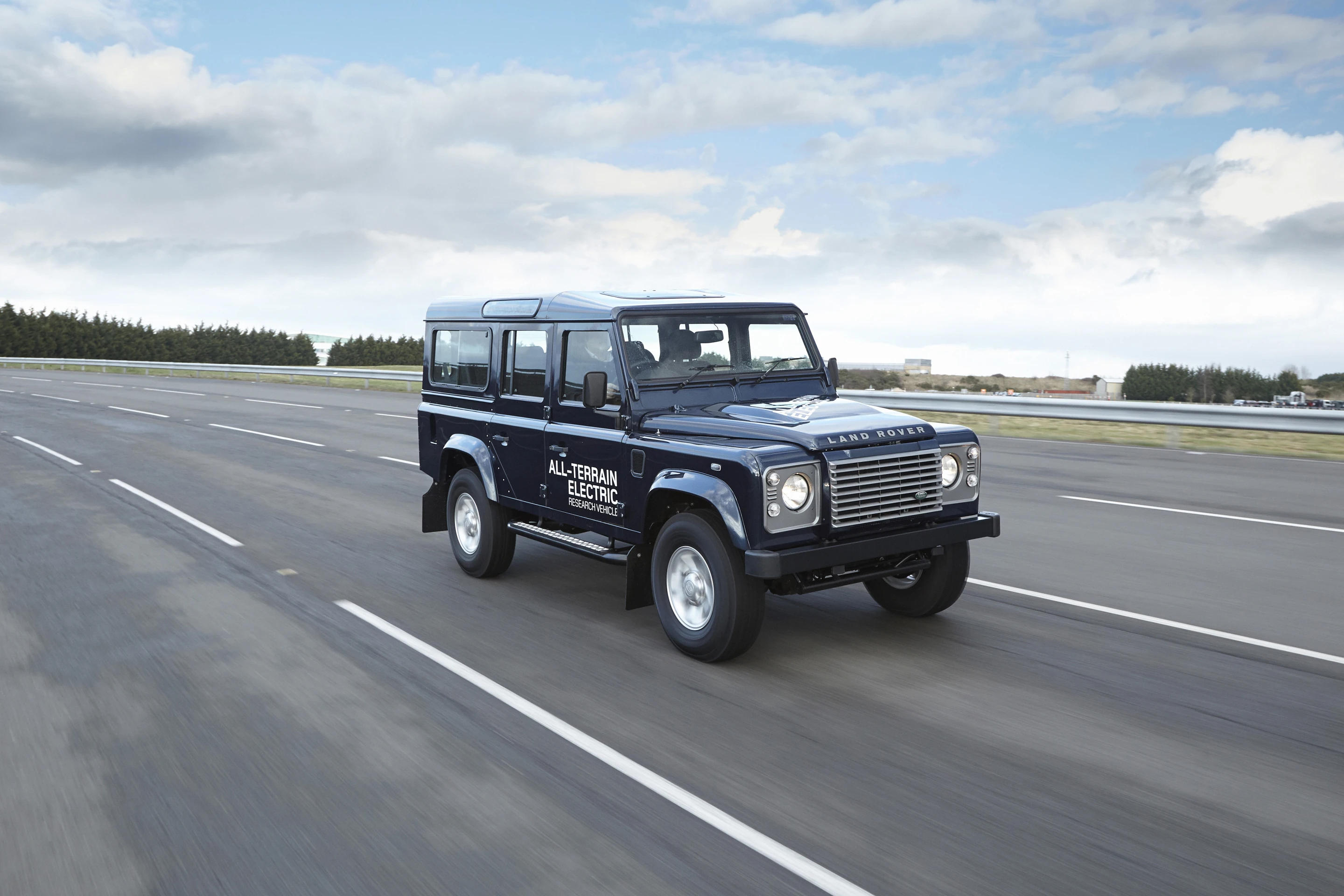The research vehicle includes Land Rover technologies like Hill Descent Control and Terrain Response