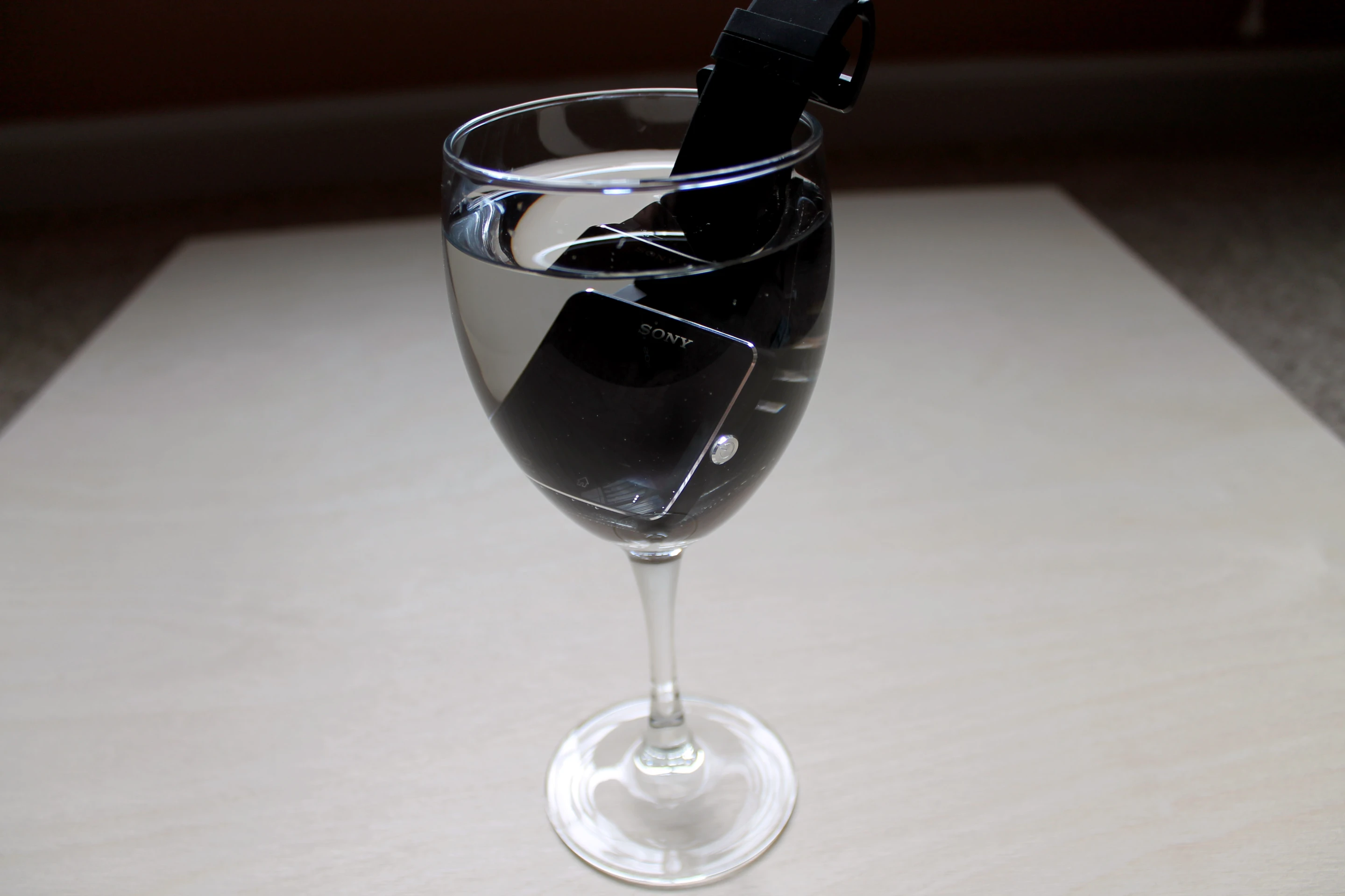 We soaked the watch in a wine glass (full of water, not merlot) and saw no ill effects
