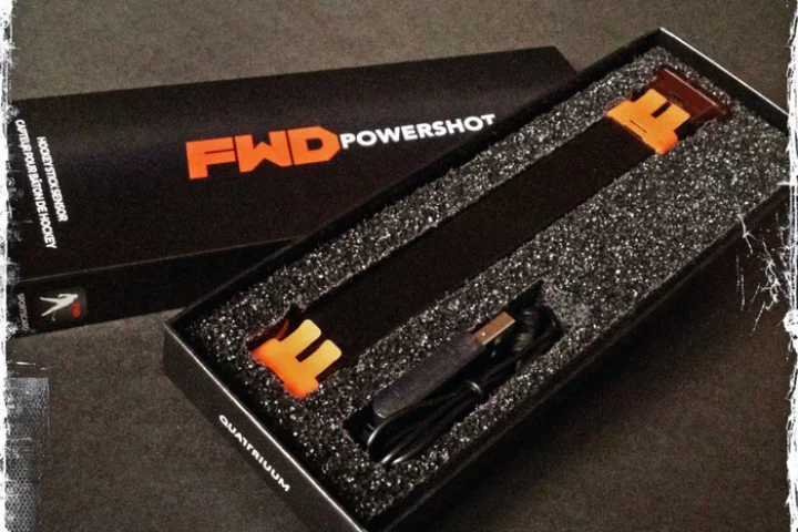 The FWD Powershot in its packaging