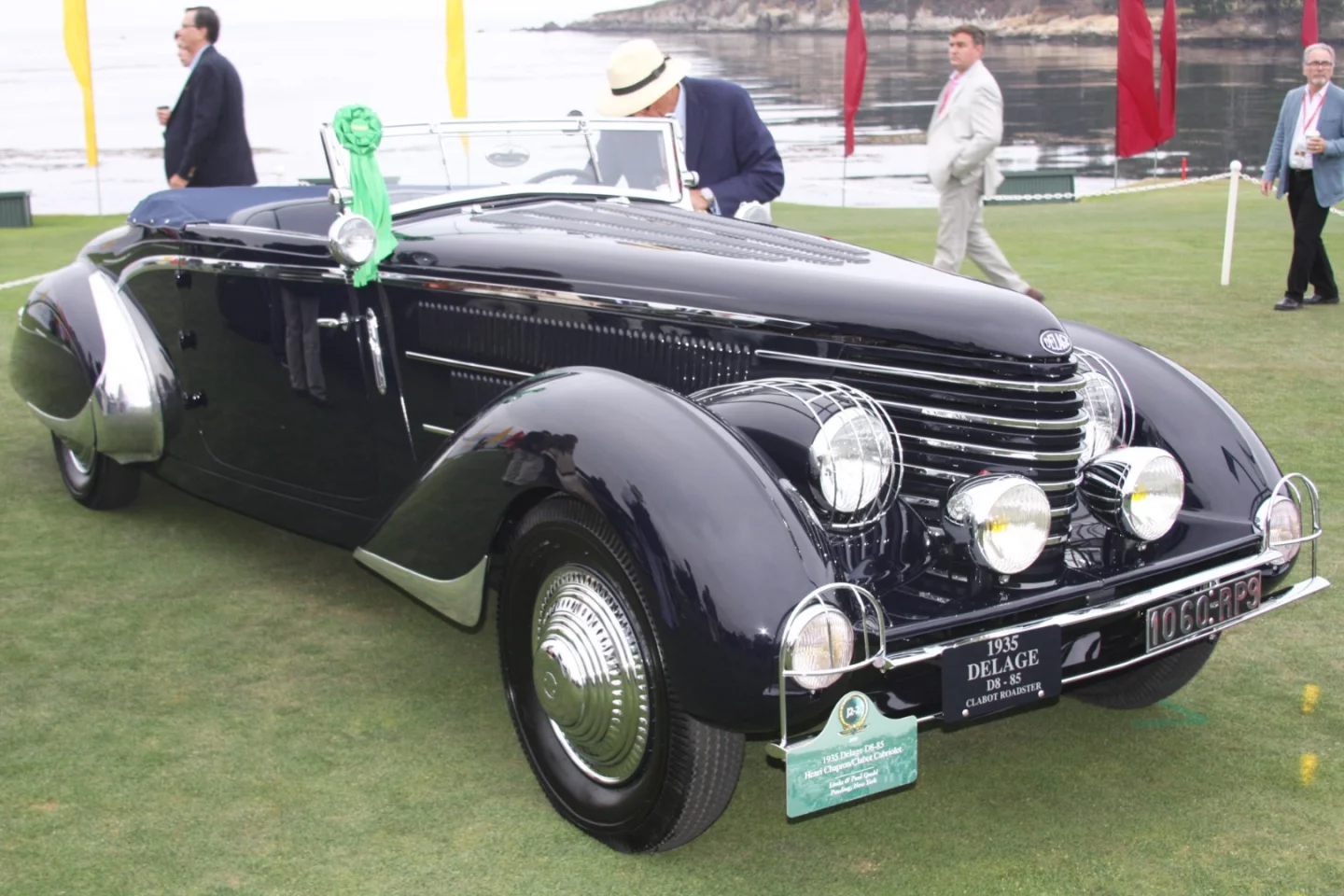 The winner of the French Cup and third in Class J2 (European Classic Mid) was this 1935 Delage D8-85 Henri Chapron/Clabot Cabriolet, owned by Linda & Paul Gould, Pawling, New York