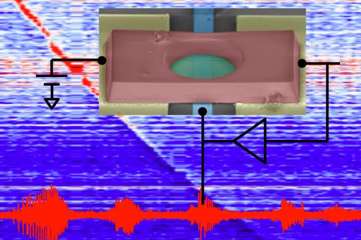 The development of graphene based nanoelectromechanical systems could lead to even slimmer cellphones (Image courtesy of Changyao Chen, Sunwoo Lee, Columbia University)