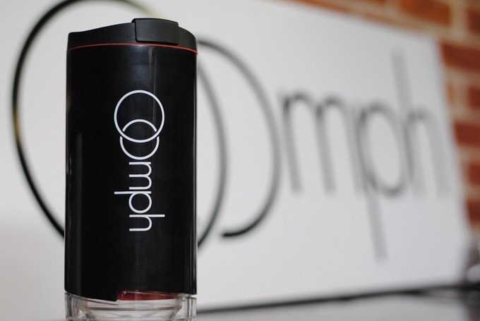The Oomph coffeemaker and travel mug