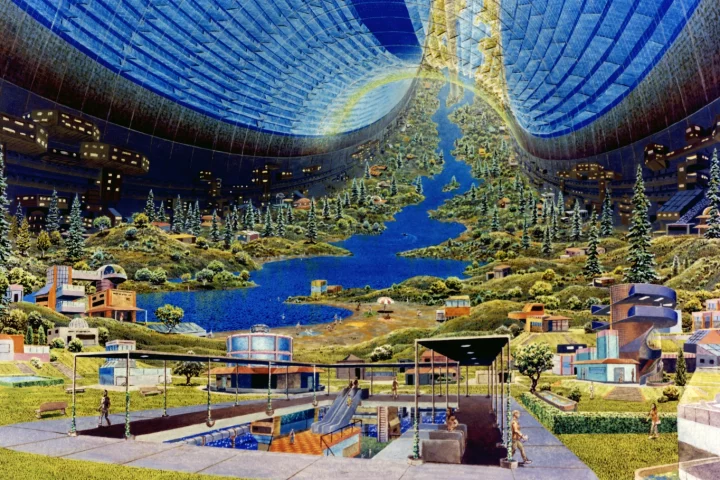 The archetypal space colony image? Don Davis' depiction of a Stanford torus space station