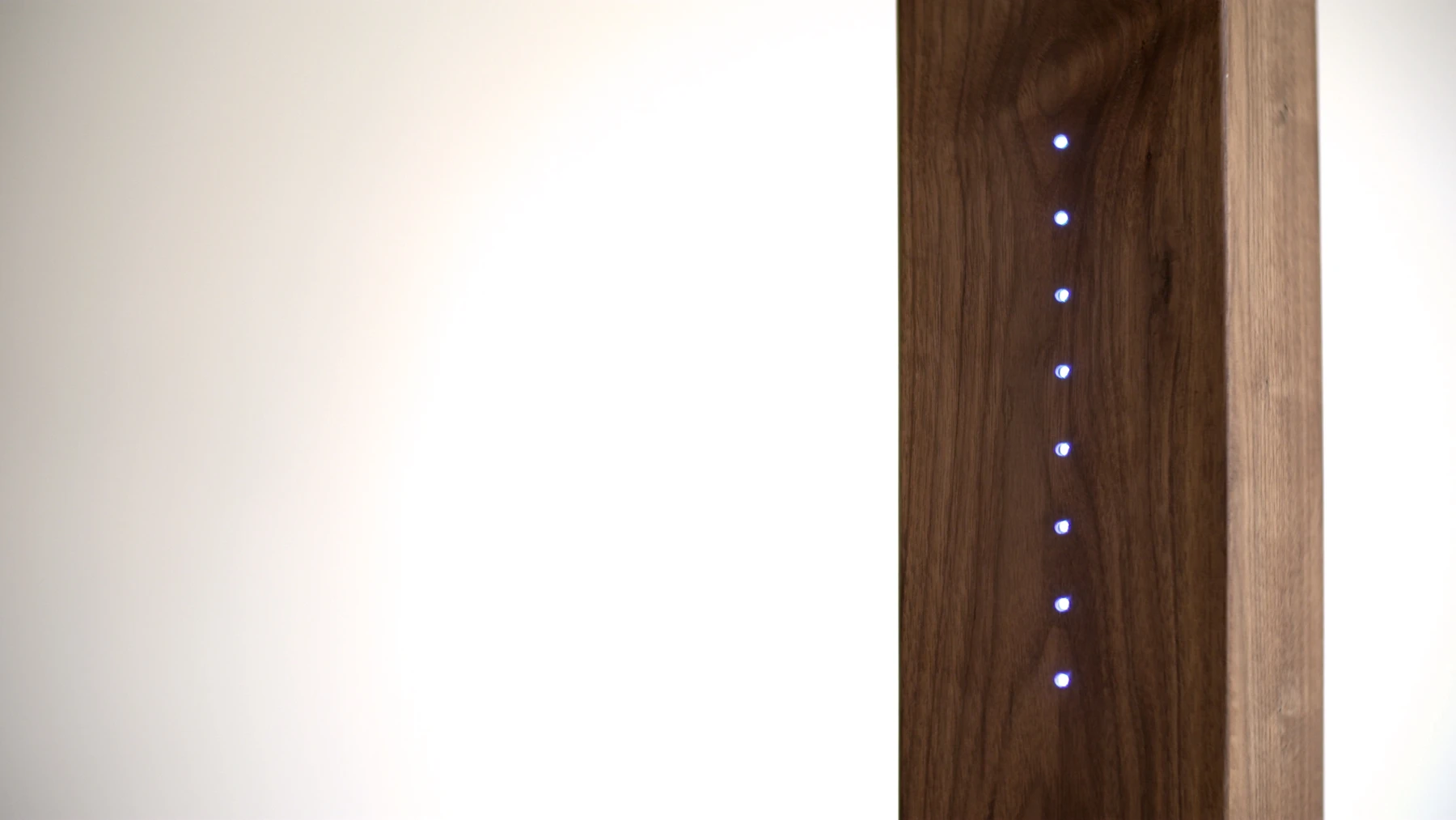 The eight LED lights down one side of the Raincheck relate to the upcoming eight hours of weather