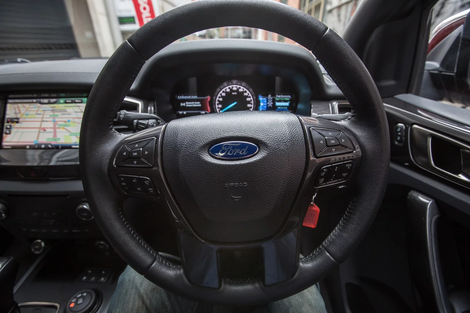 Ford Everest: The Titanium model gets a healthy dose of leather in the cabin