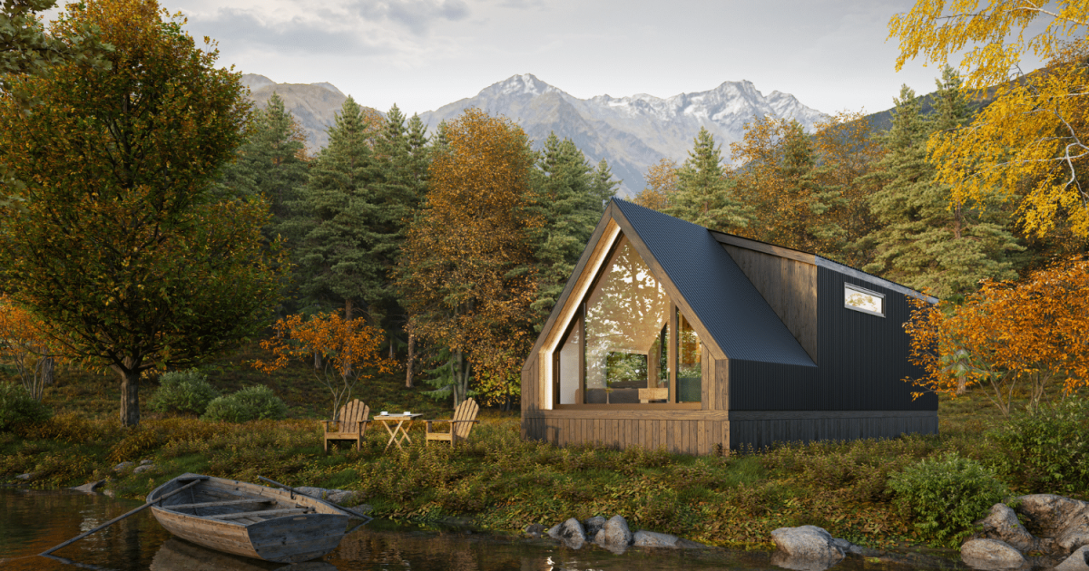 A-frame tiny house makes room for a family of four